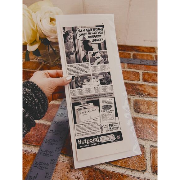 1940 "I'm a Free Woman Since We‎ Got Our Hotpoint Range" Vtg Print Ad - Picture 11 of 11